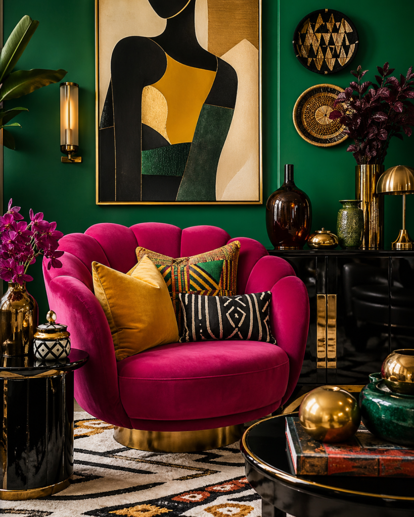 Editorial Maximalist Afrocentric room