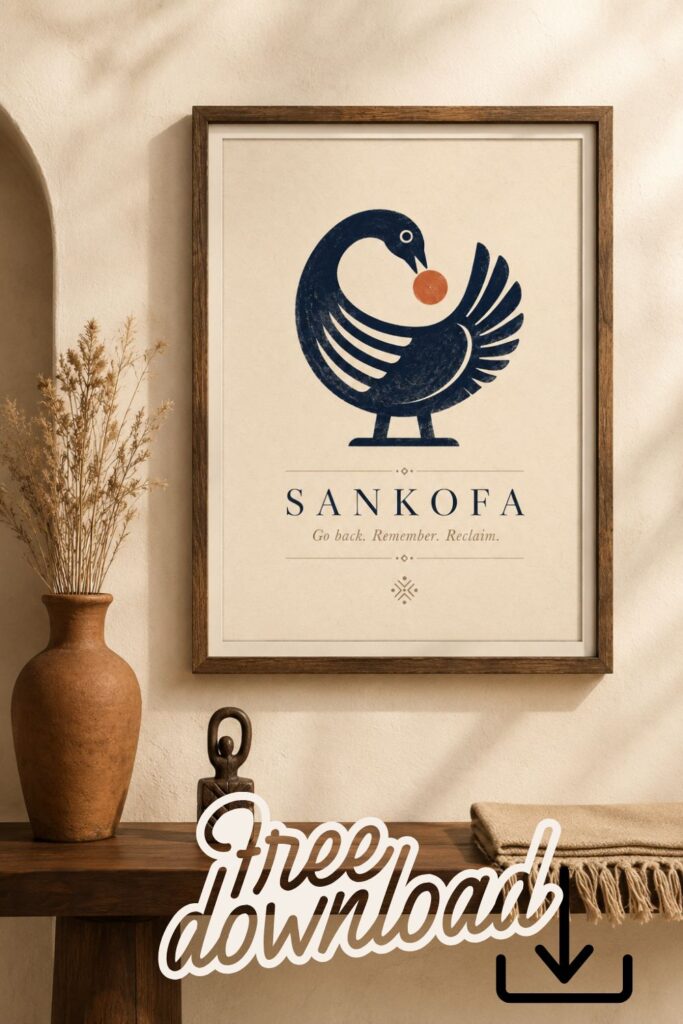 Free Sankofa Wall Art Printable - Digital Download