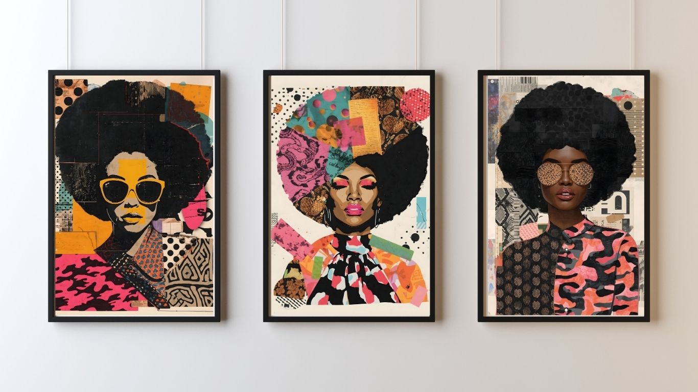 black woman wall art