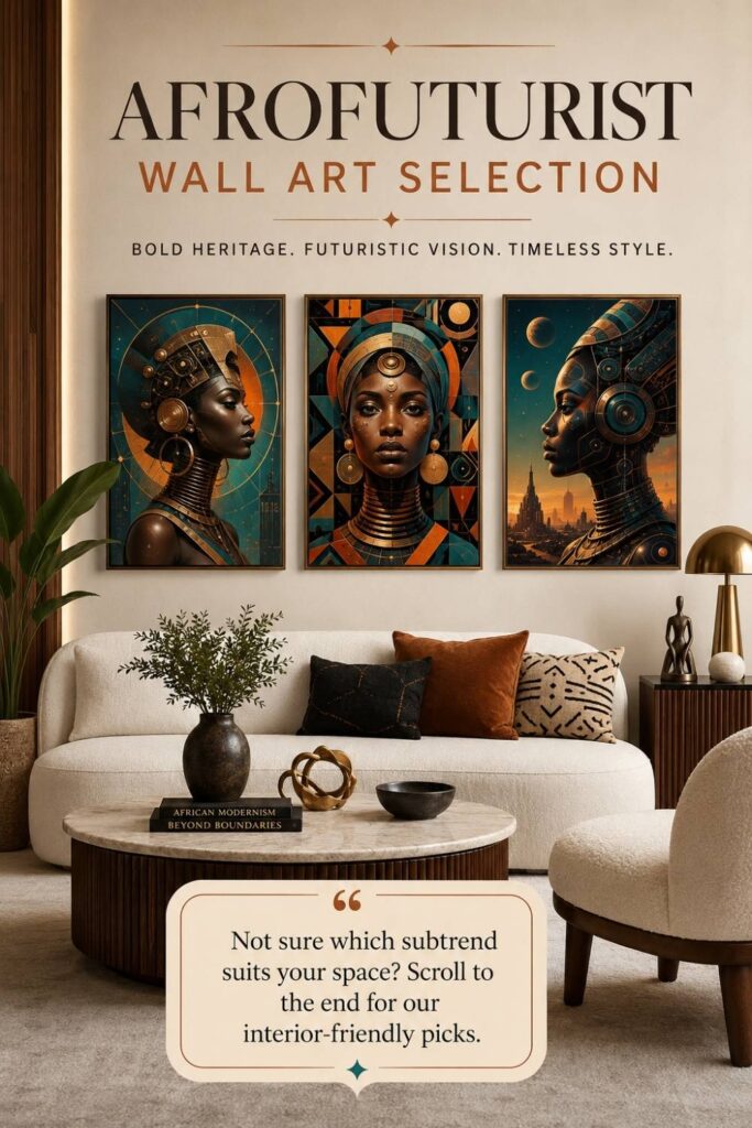afrofuturist wall art selection