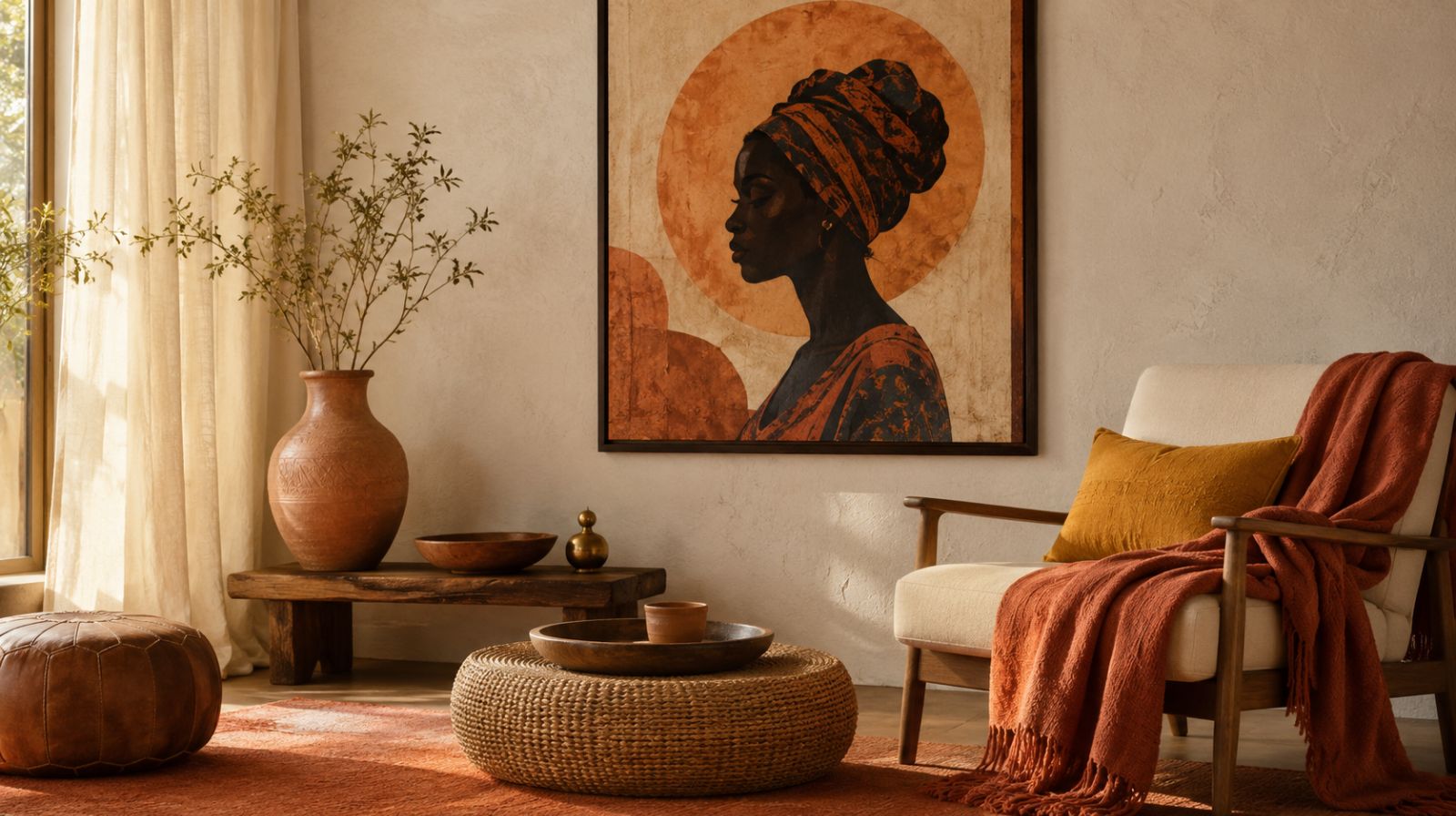 terracotta afrocentric decor
