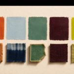 2026 color trends paired with their African sources — persimmon with terracotta, cool blue with indigo, jade, plum noir and wasabi swatches