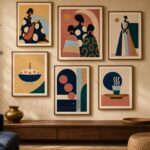 Afrocentric home decor in a living room