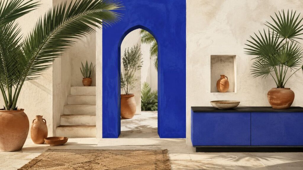 Majorelle — the one-blue rule