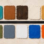Tanzania color palette guide — ten textured swatches from Zanzibar turquoise to Serengeti gold